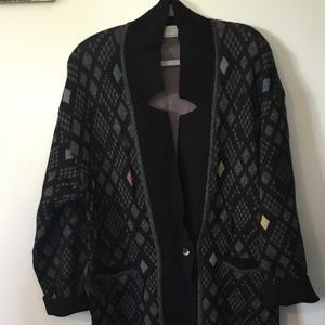 Marc Cain - Designer-  Knit Sweater Coat - Made In Germany- Size M